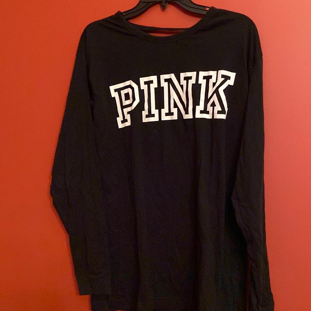 PINK black long sleeve shirt